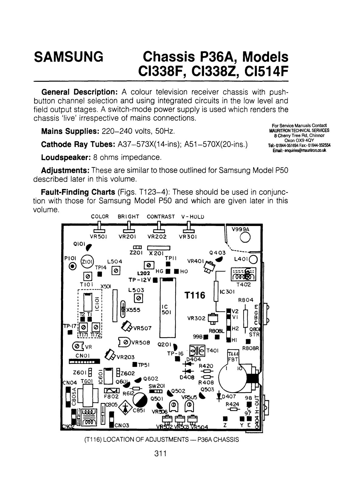 Samsung CI338F, CI338Z, CI514F Schematic