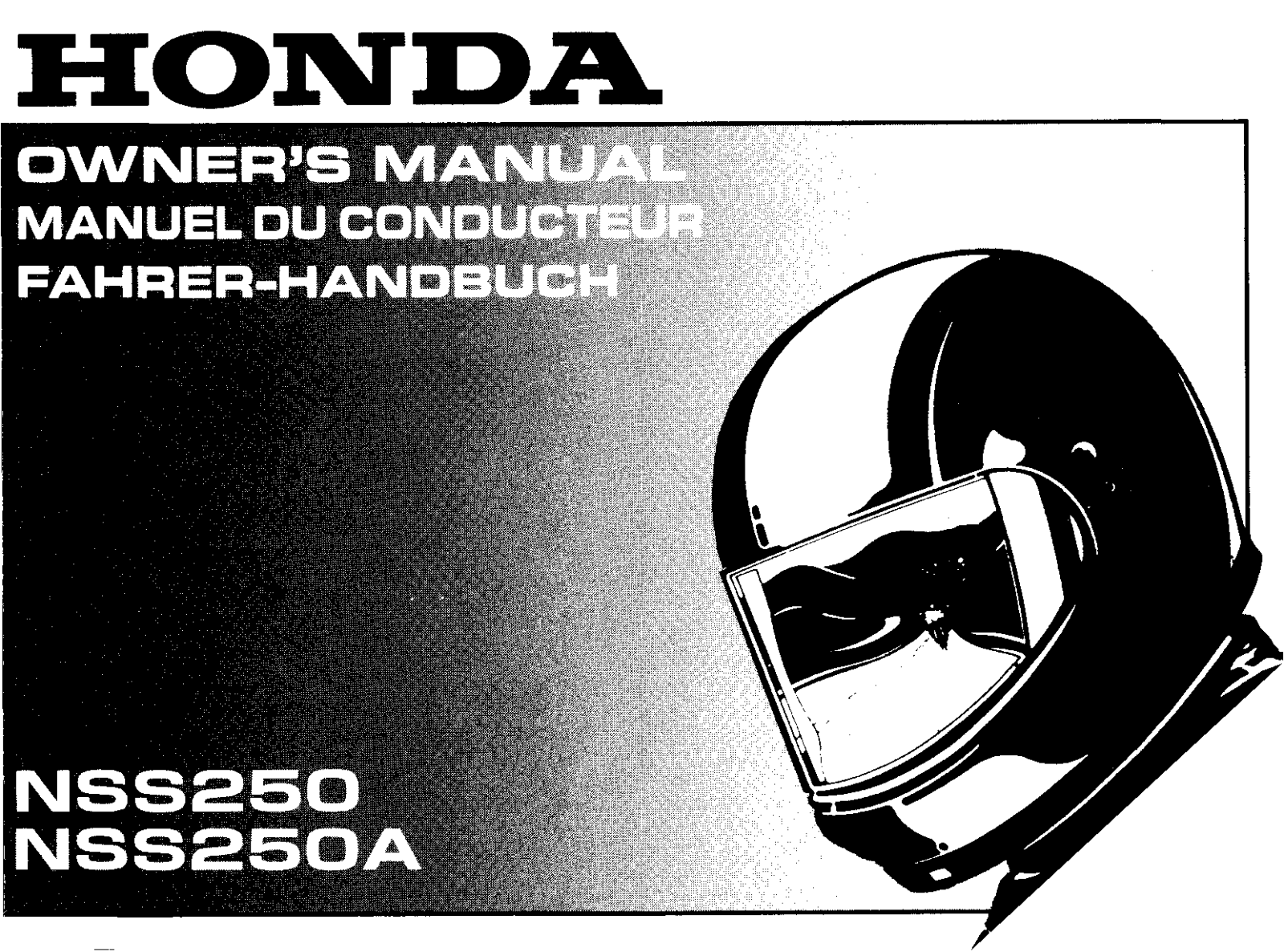 Honda NSS250/250A 2000 Owner's Manual