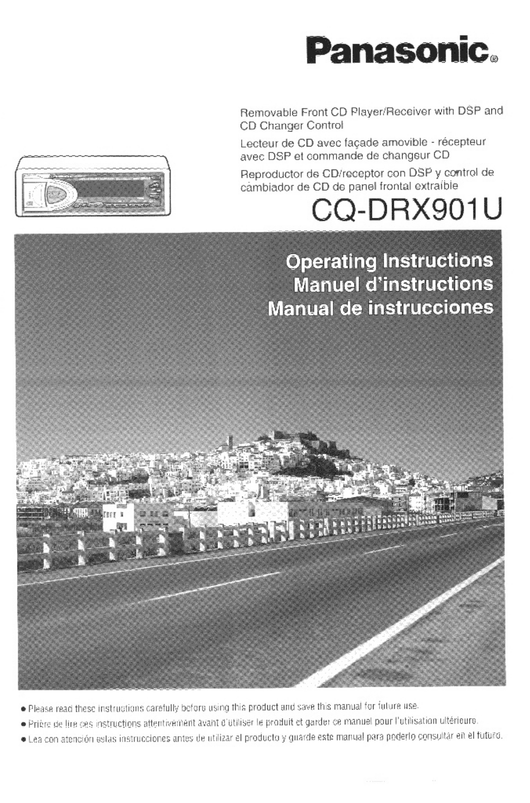 Panasonic cq-drx901u Operation Manual
