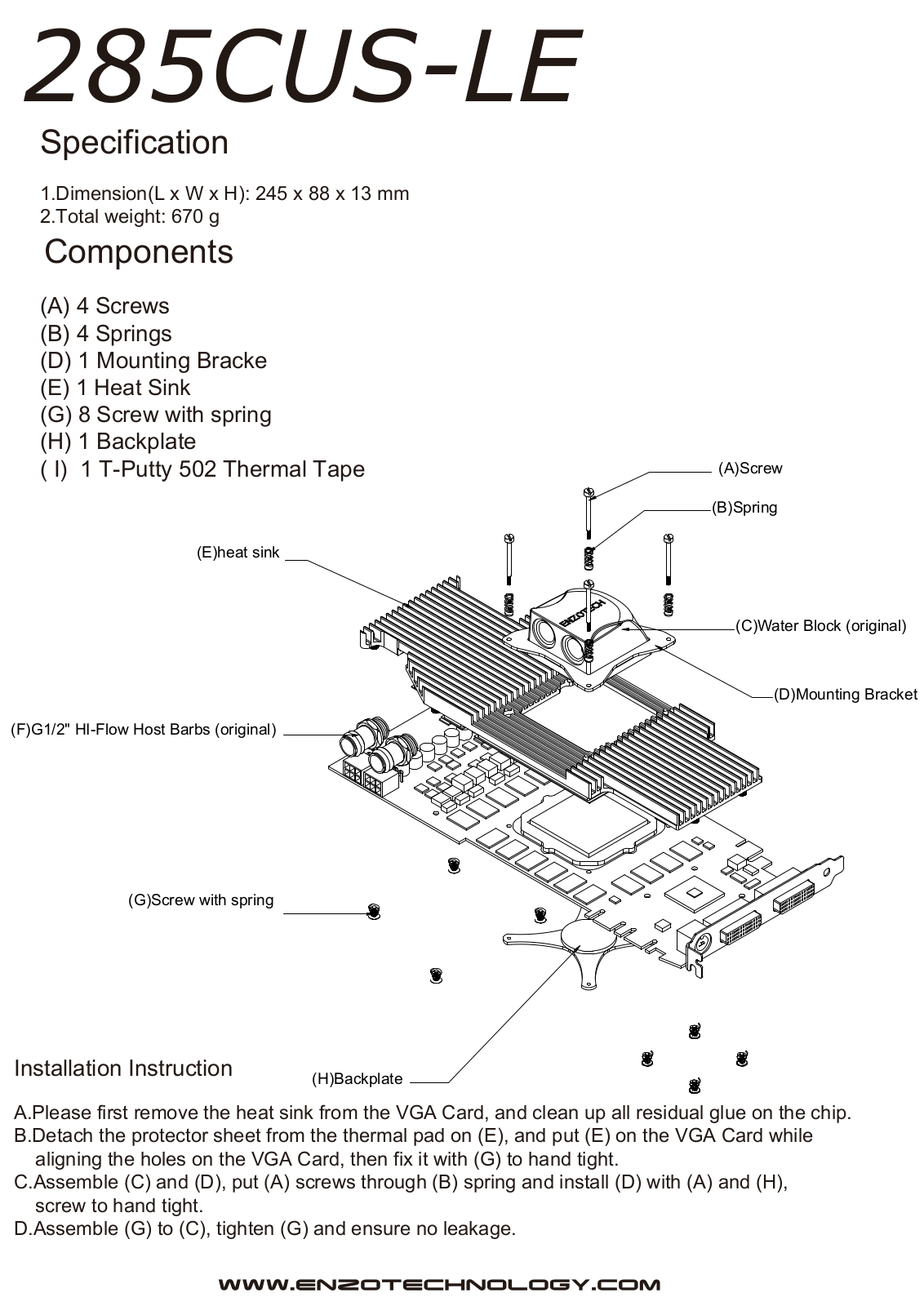 EnzoTech 285cus-le User Manual - ManualMachine.com