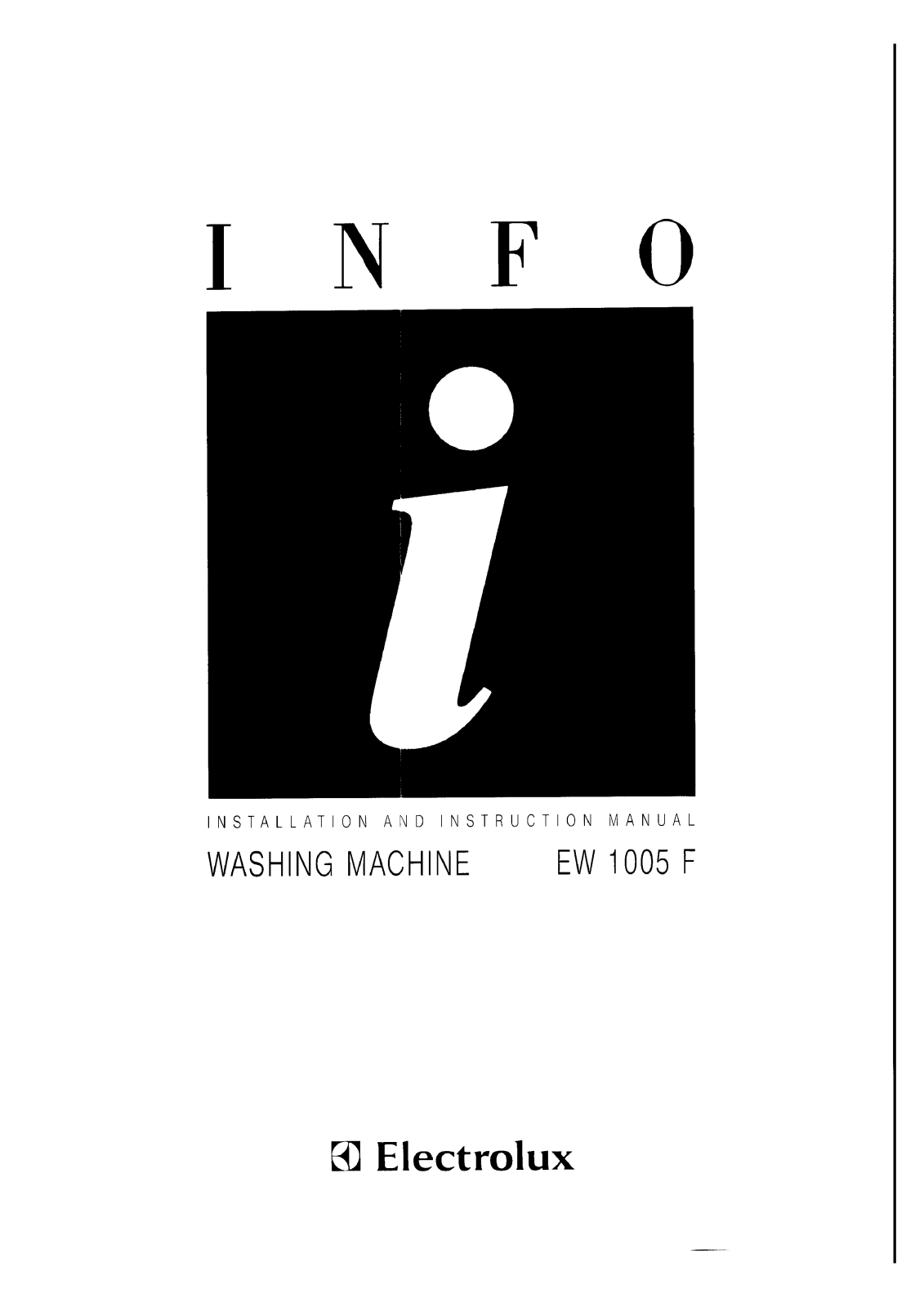 AEG-Electrolux EW1005F User Manual