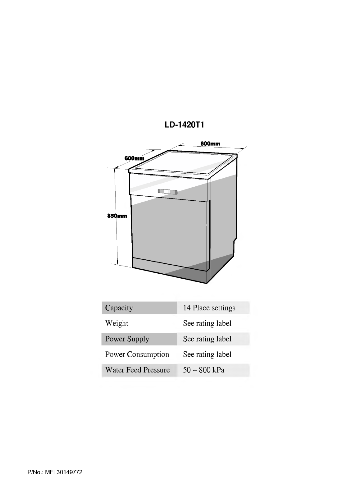 LG LD-1420T1 User Manual