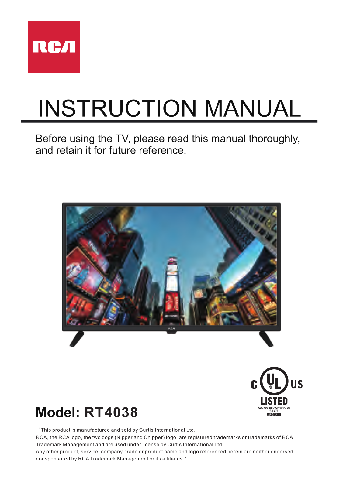 Rca RT4038 User Manual