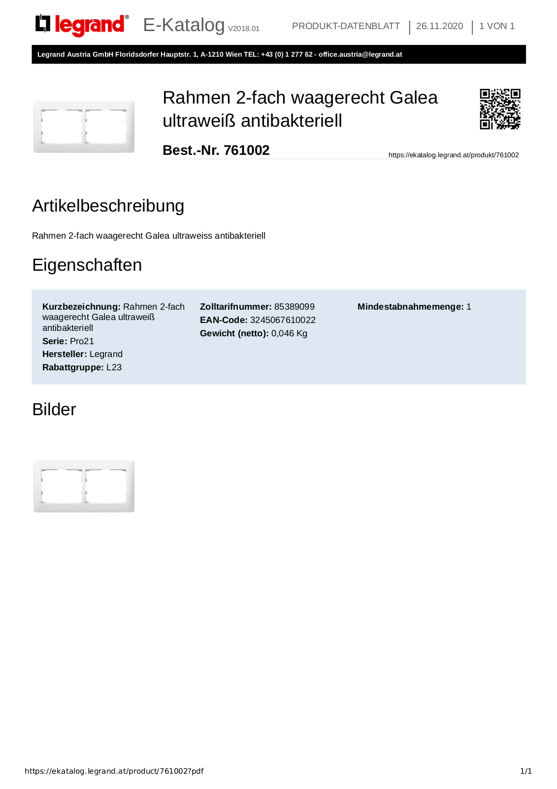 Legrand 761002 User Manual