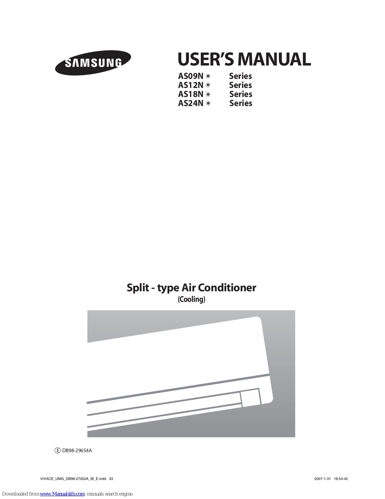 Samsung AS09N Series, AS24N Series, AS12N Series, AS18N Series User Manual