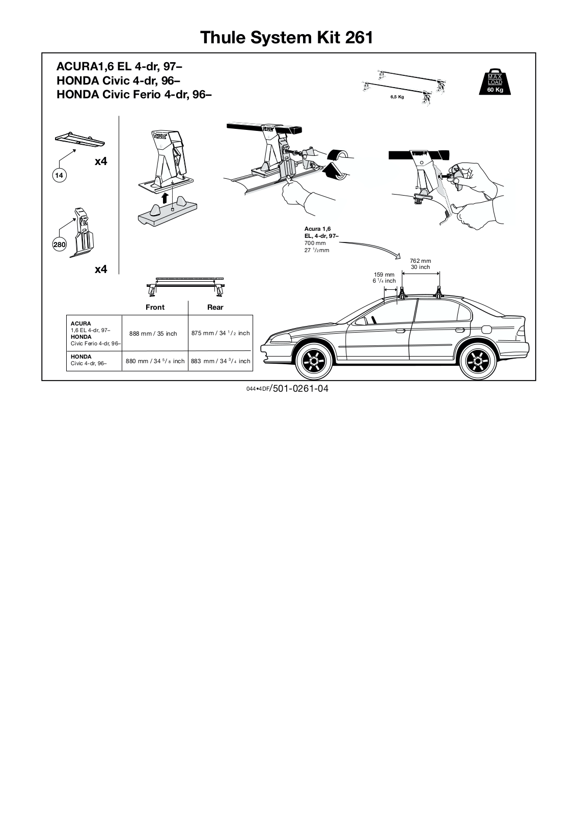 Thule 261 User Manual