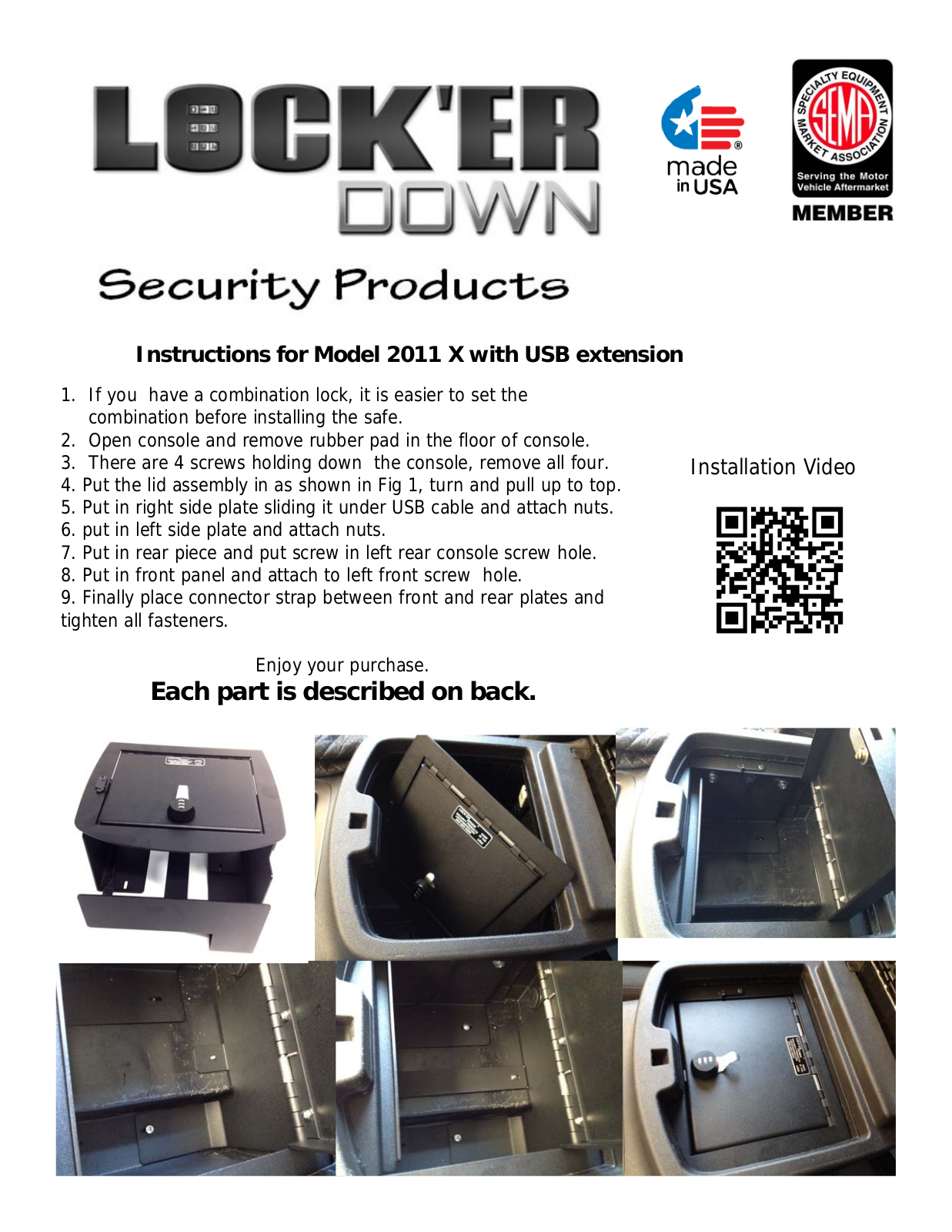 Lock'er Down LD 2011X User Manual - ManualMachine.com