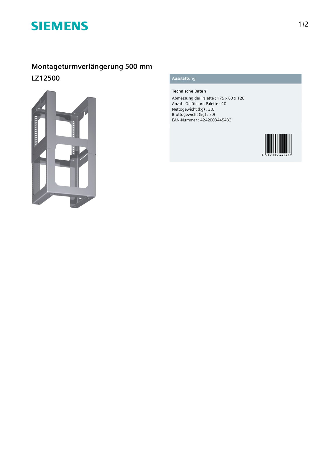 Siemens LZ12500 User Manual