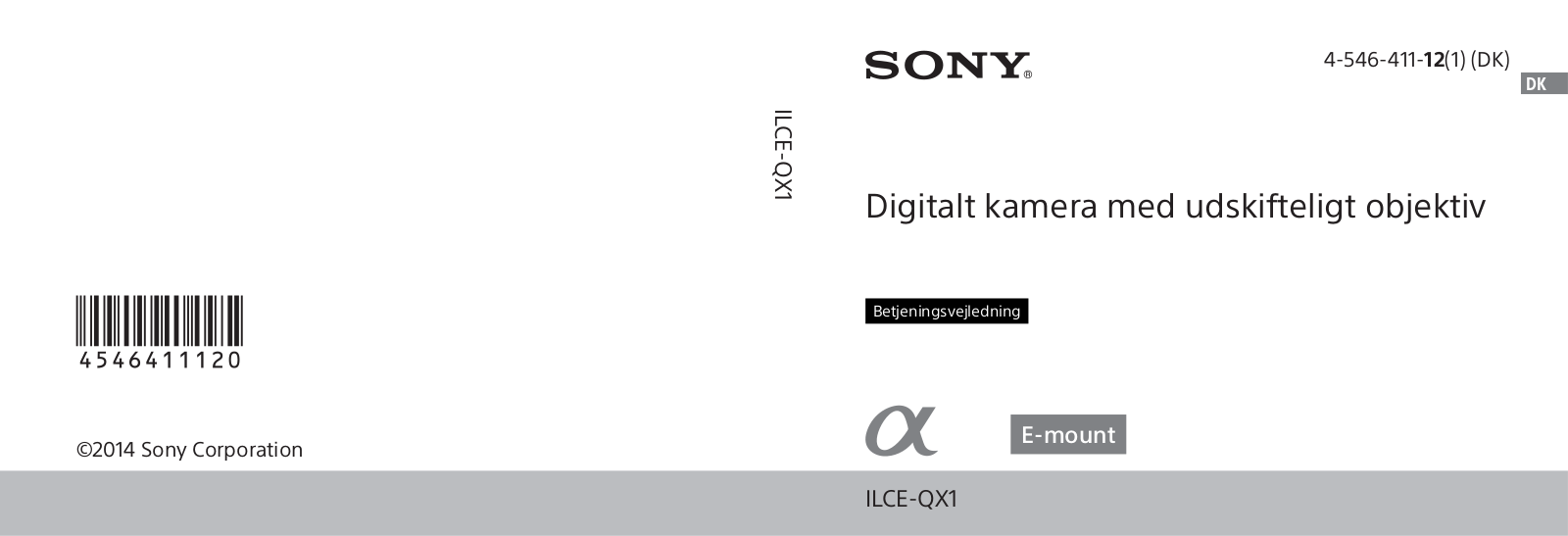 Sony ILCE-QX1L, ILCE-QX1 User Manual