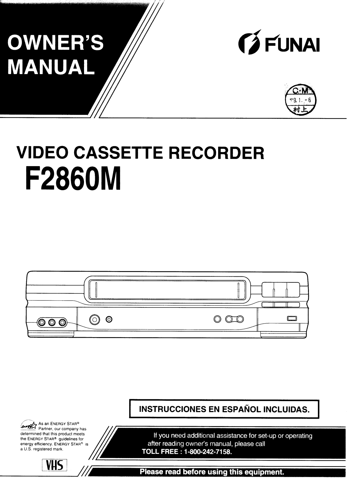 Funai F2860M User Manual