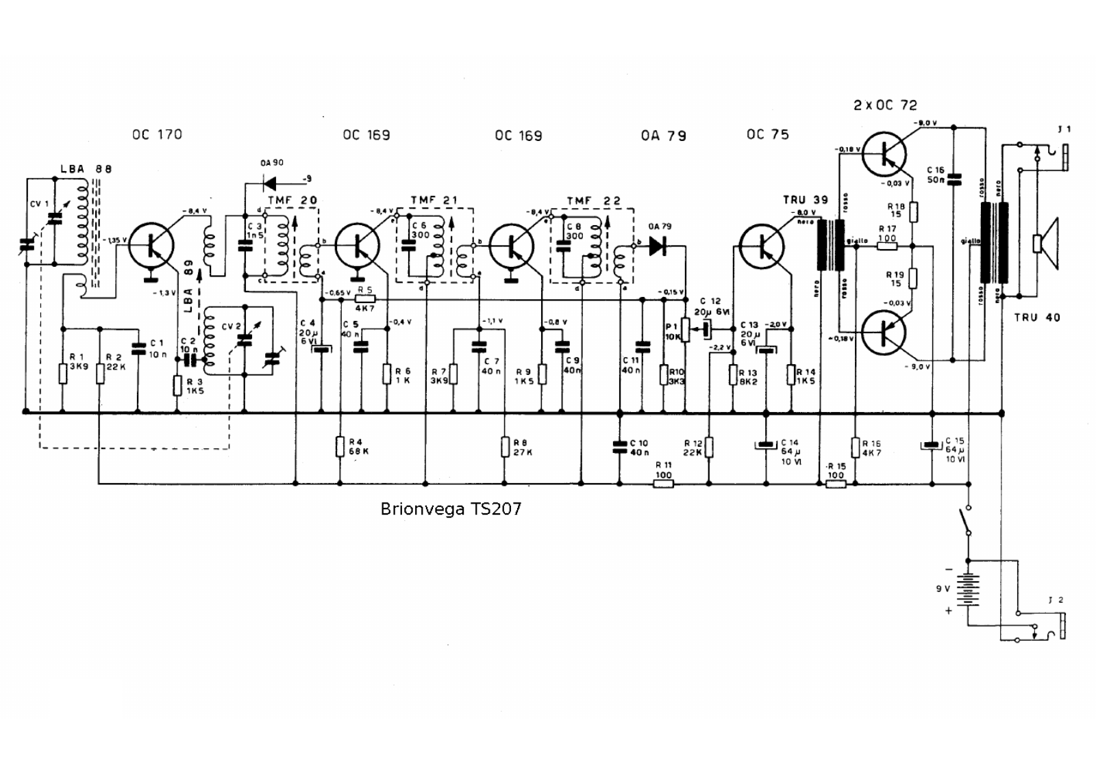 Brionvega ts207 schematic - ManualMachine.com