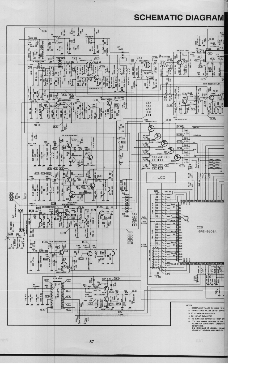 RadioShack PRO-2032 Schematic