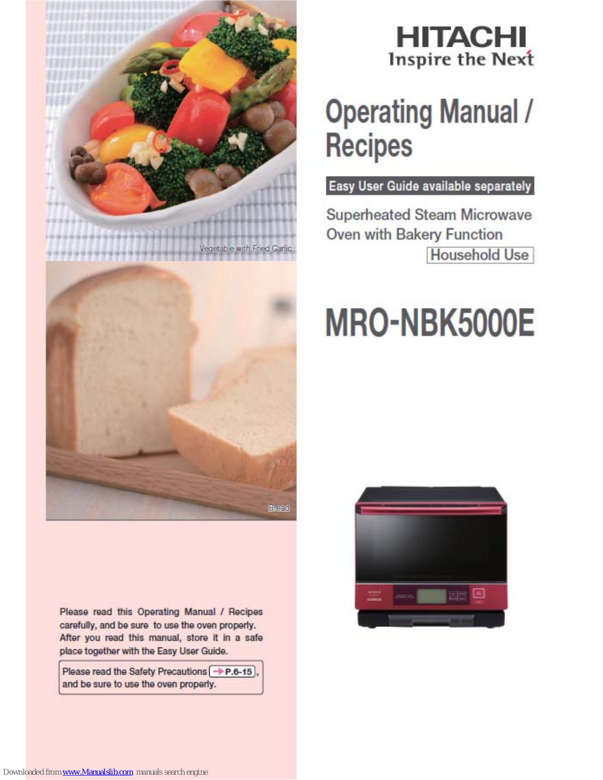 Hitachi MRO-NBK5000E Operating Manual/ Recipes