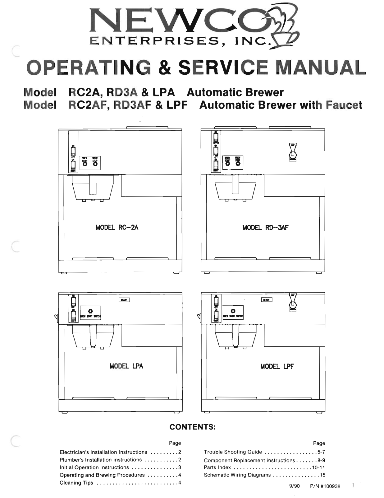 Newco R, LPA, L User Manual