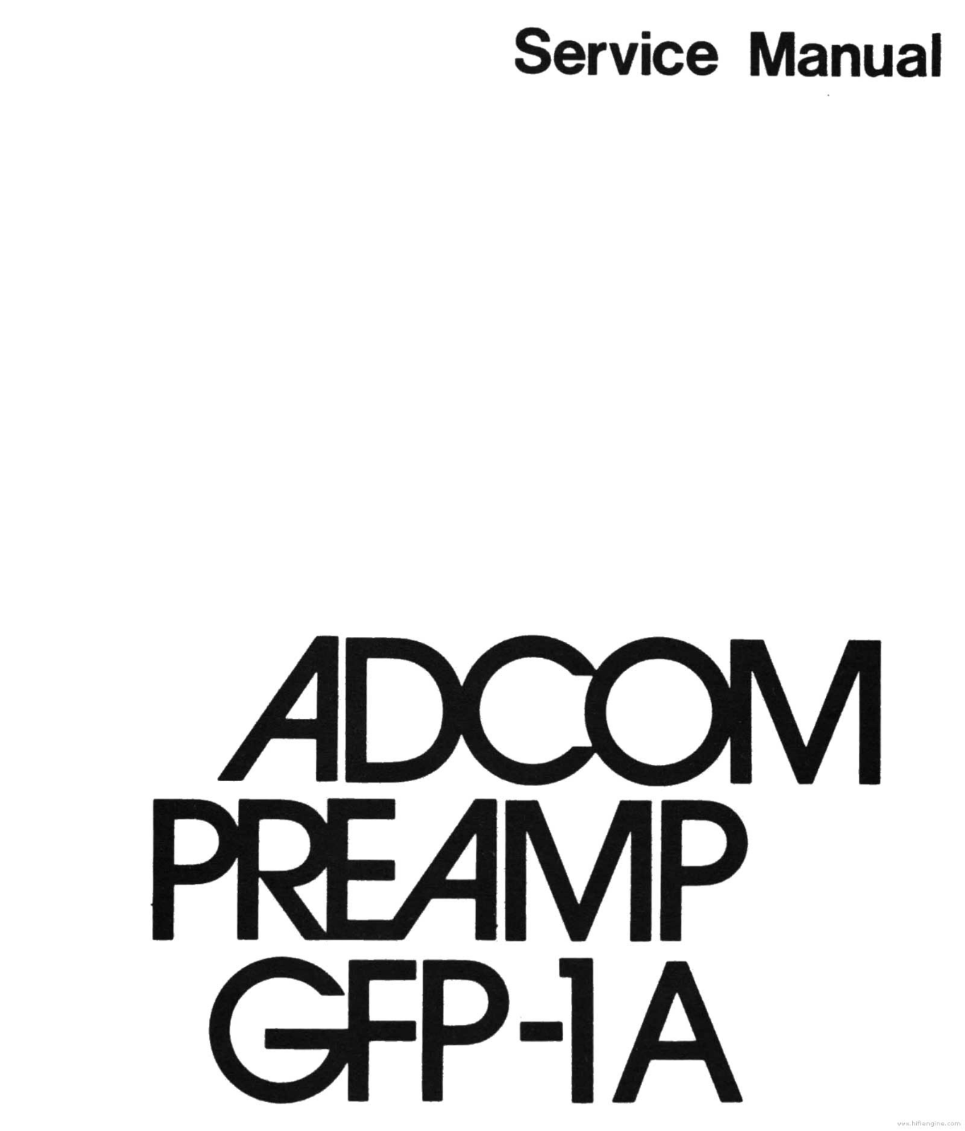 Adcom GFP 1A Schematic