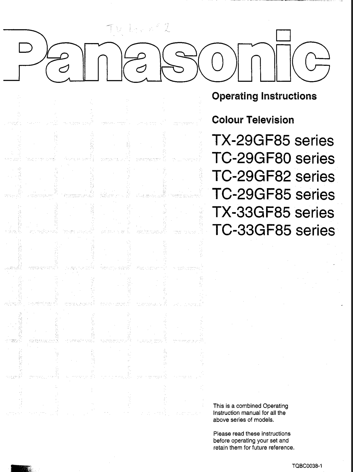 Panasonic TX-29GF85 User Manual