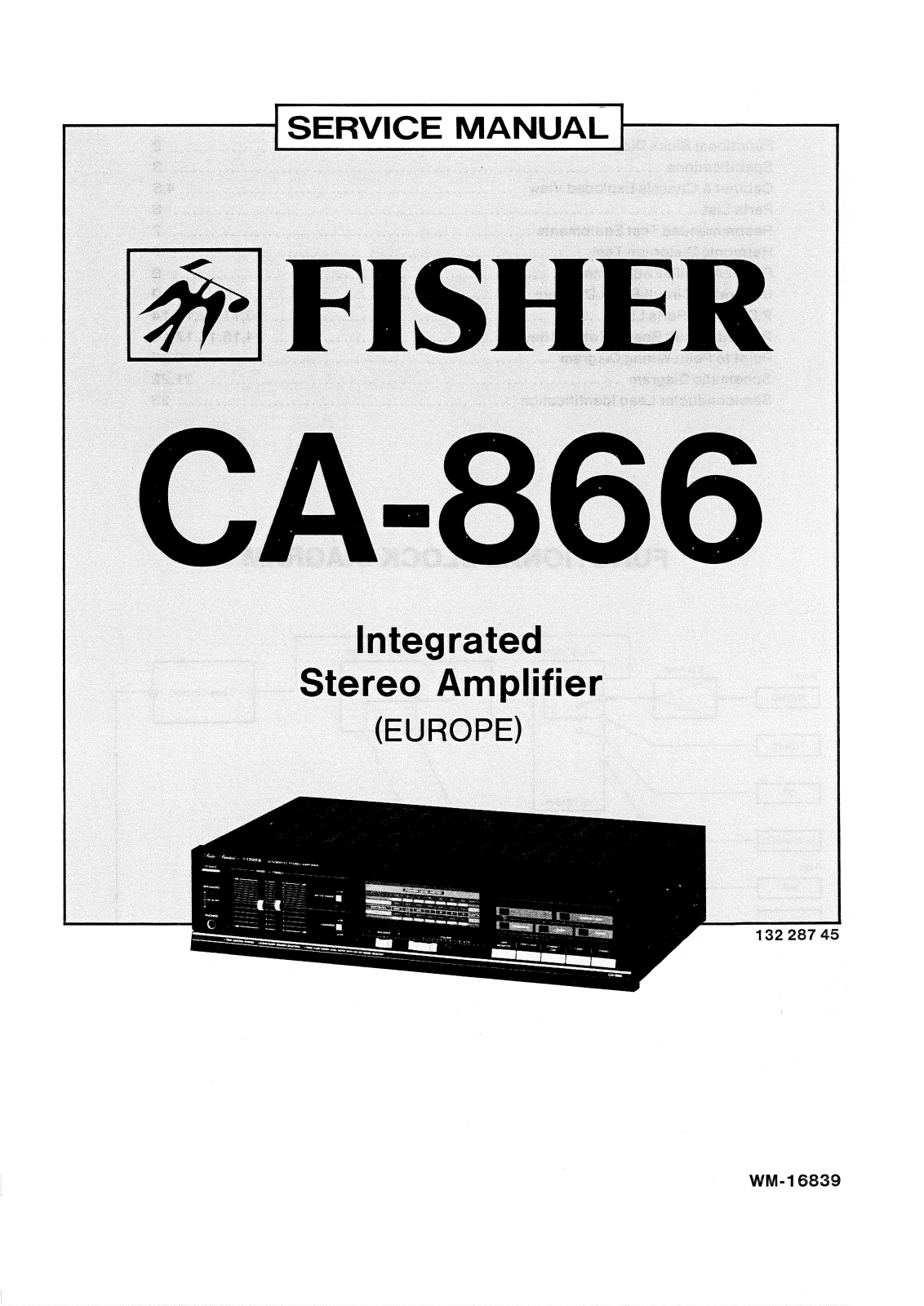 Fisher CA-866 Service manual