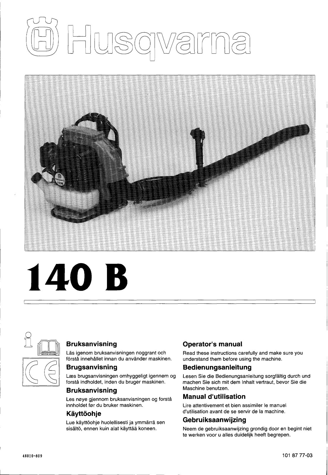 Husqvarna 140 B User Manual