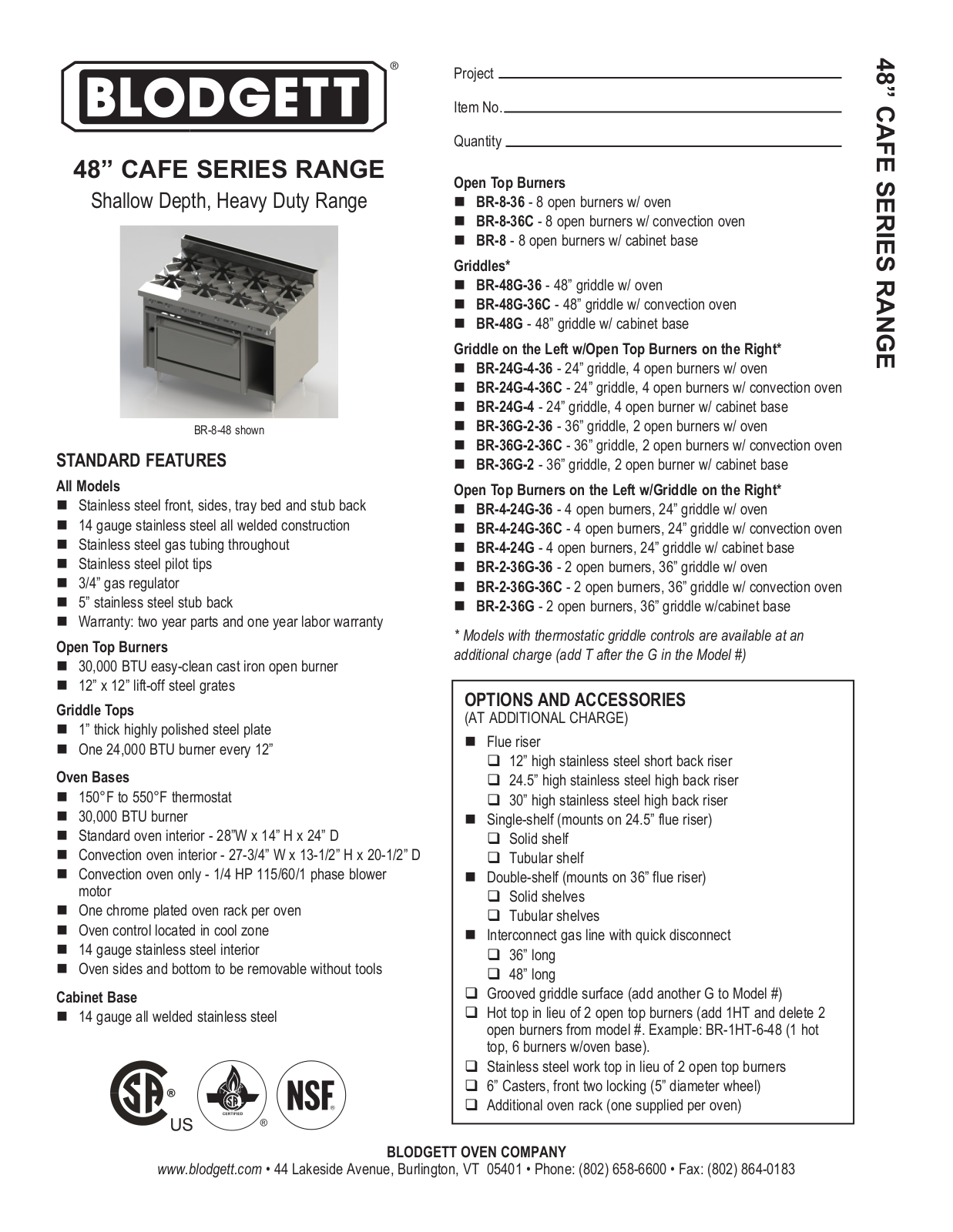 Blodgett BR-2-36G User Manual