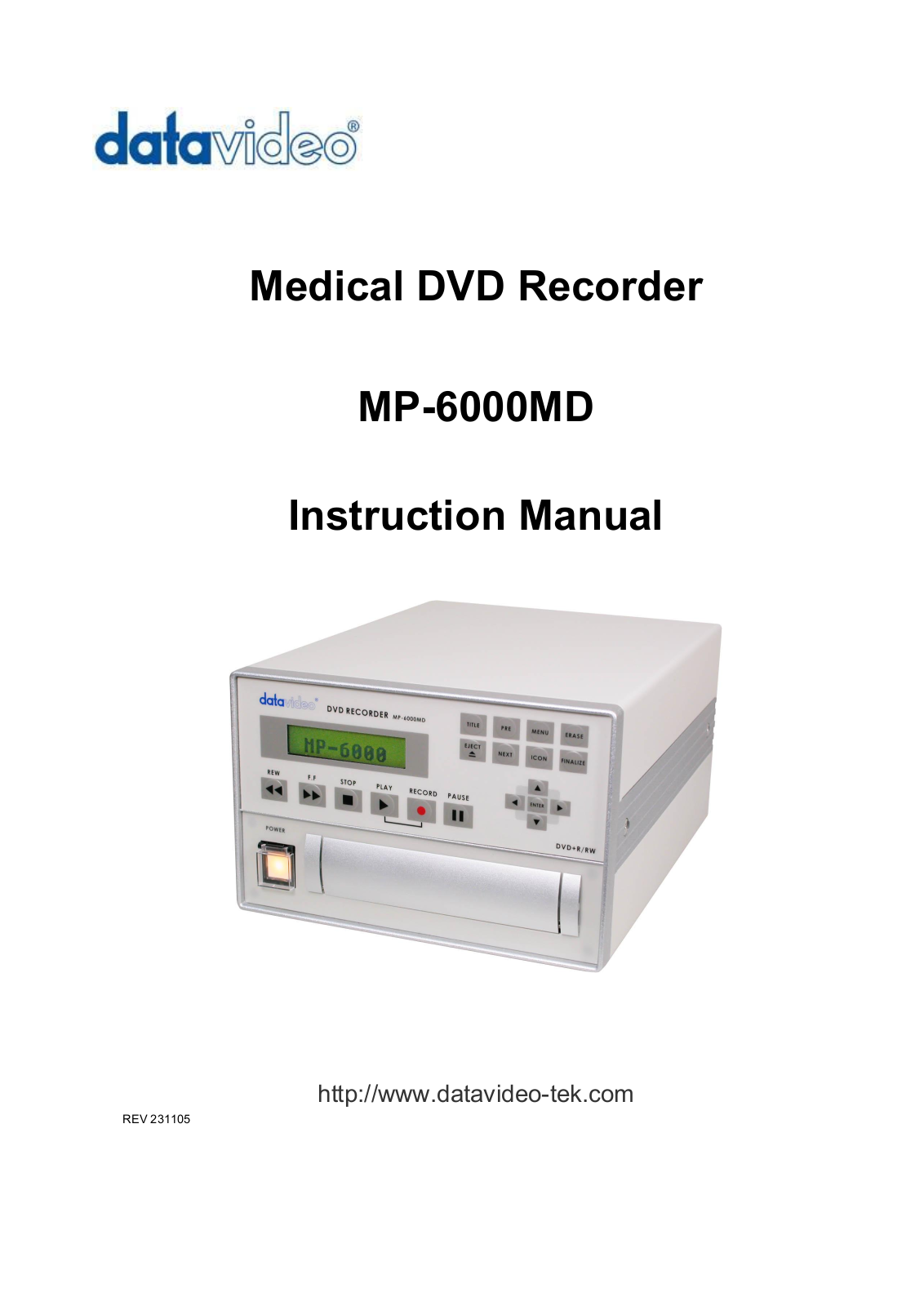 Datavideo MP6000MD User Manual