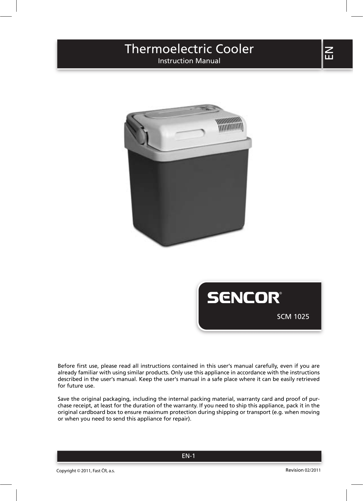 SENCOR SCM 1025 User Manual