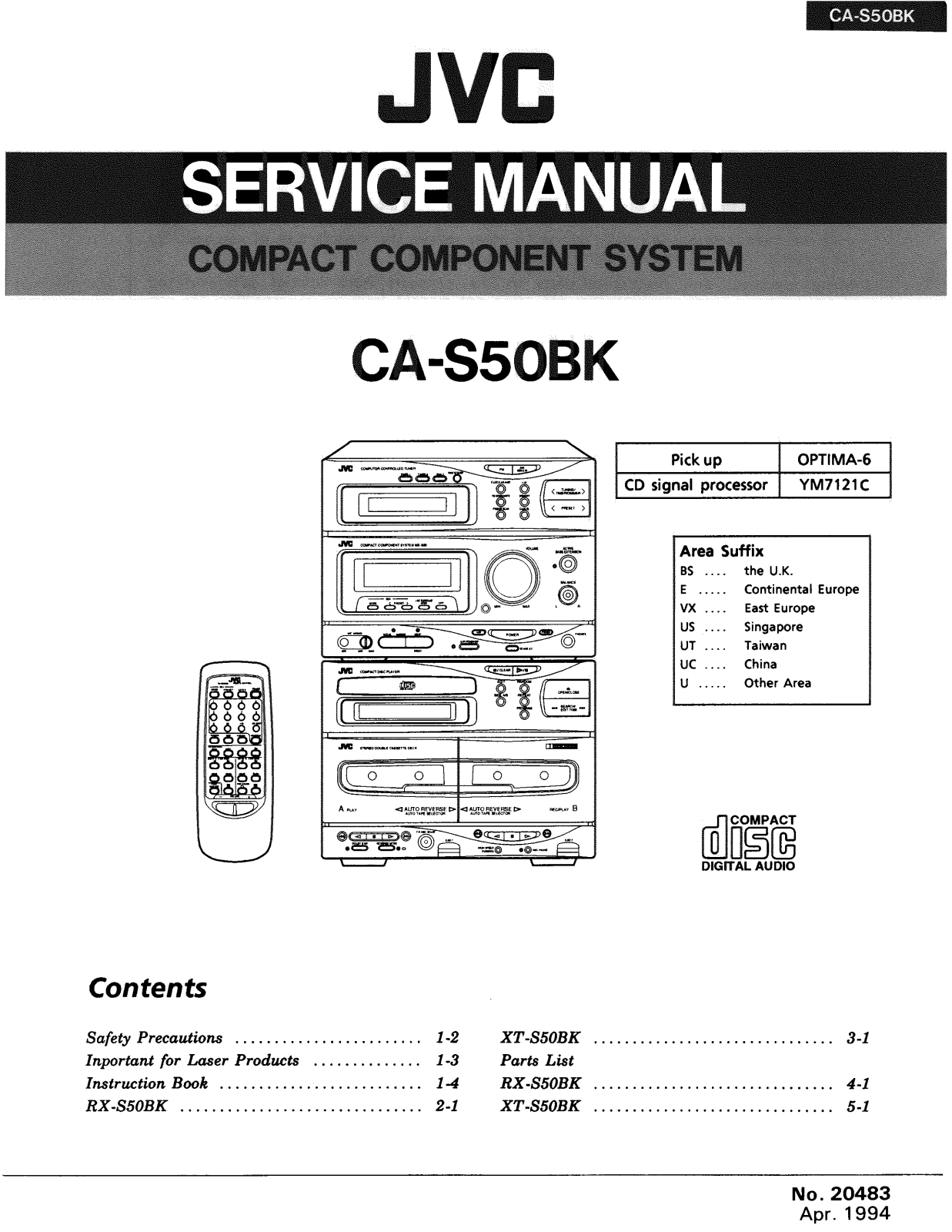 JVC CAS-50-BK Service manual