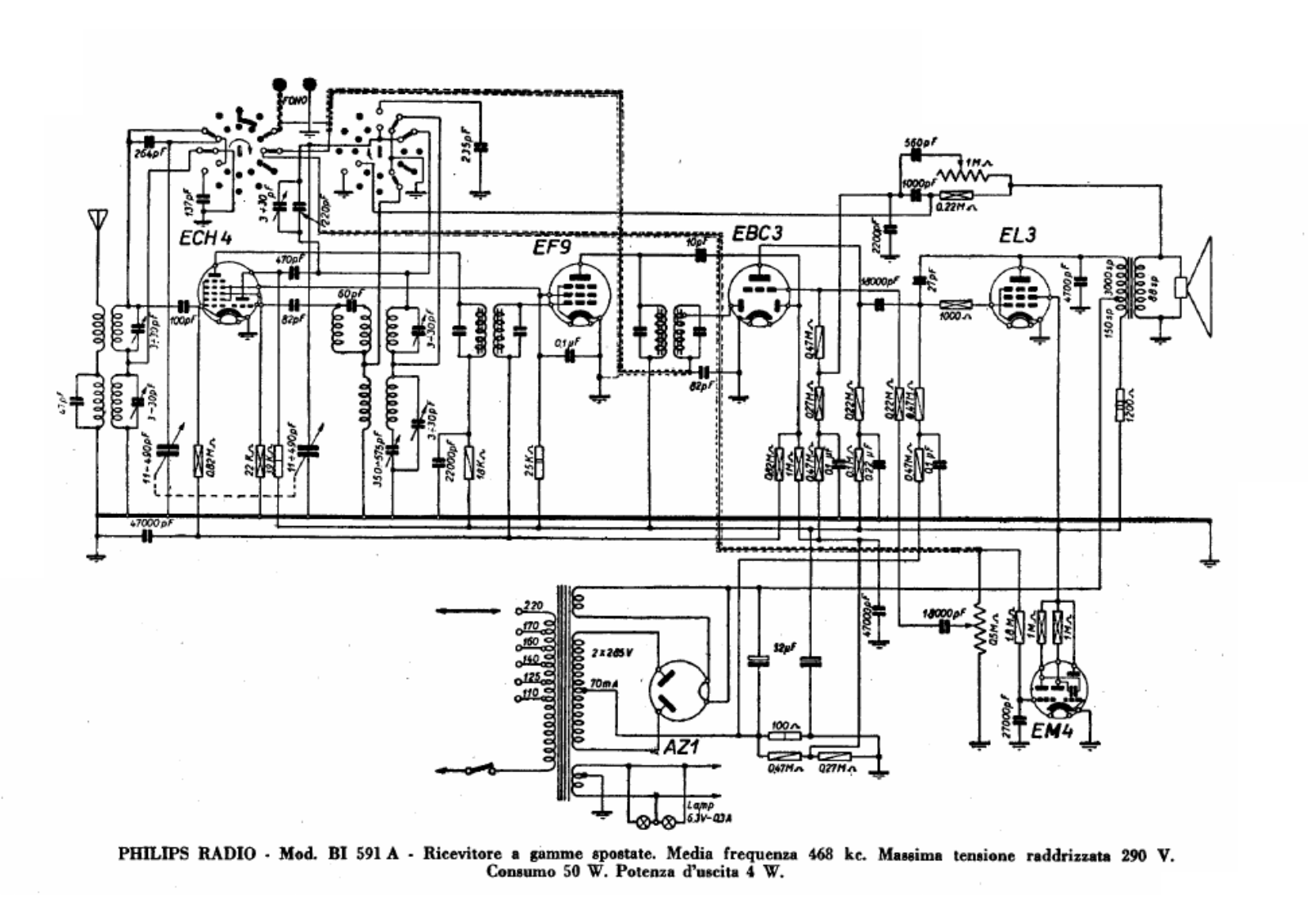 Philips bi591a schematic