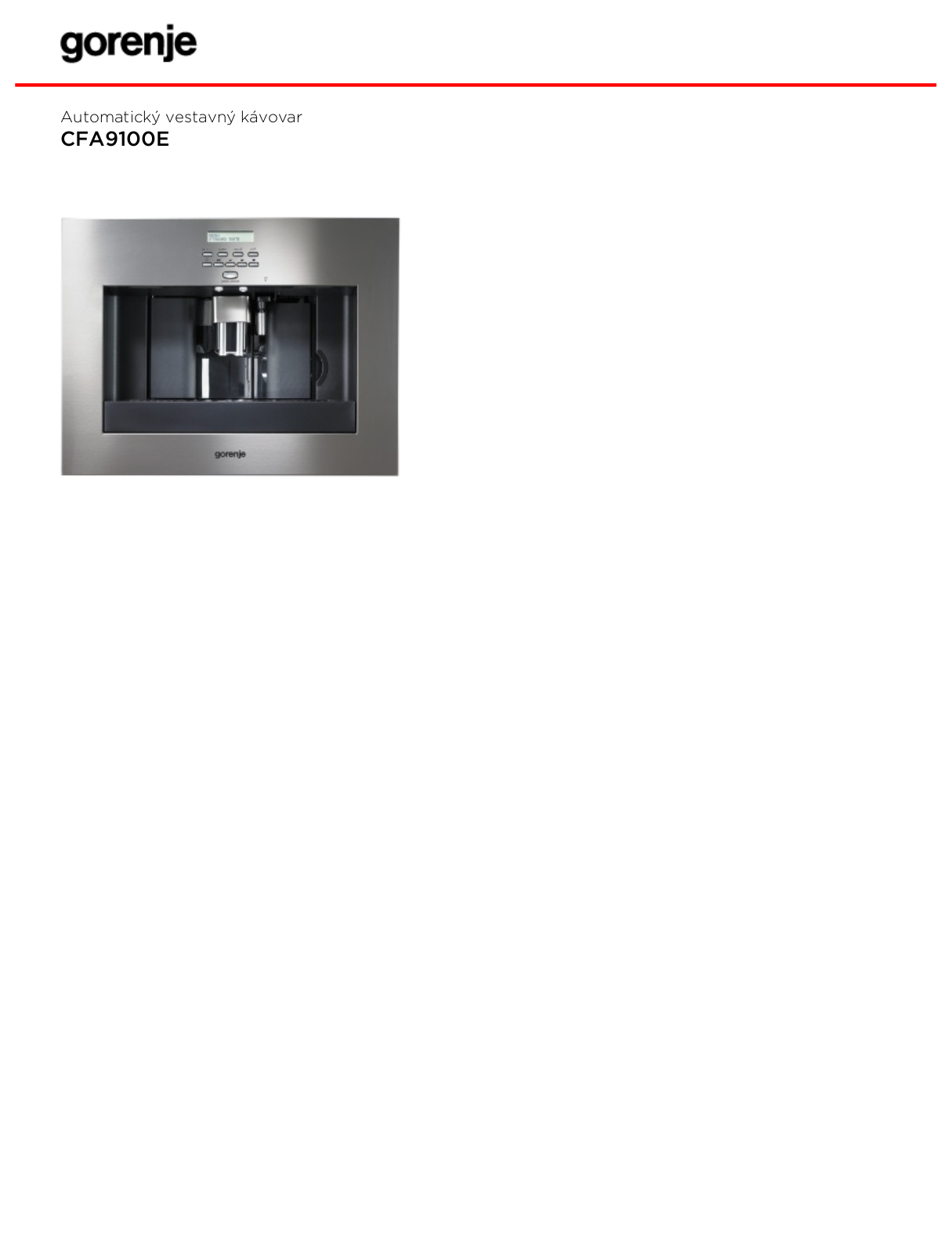 Gorenje CFA 9100 E User Manual