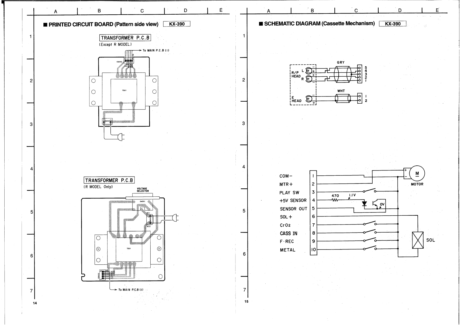 Yamaha KX-390, KX-490 Schematic