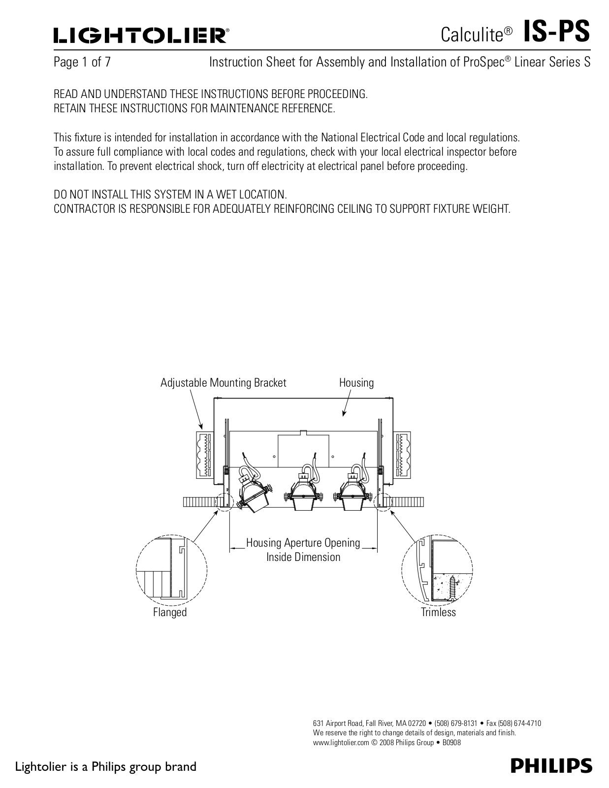 Lightolier IS-PS User Manual