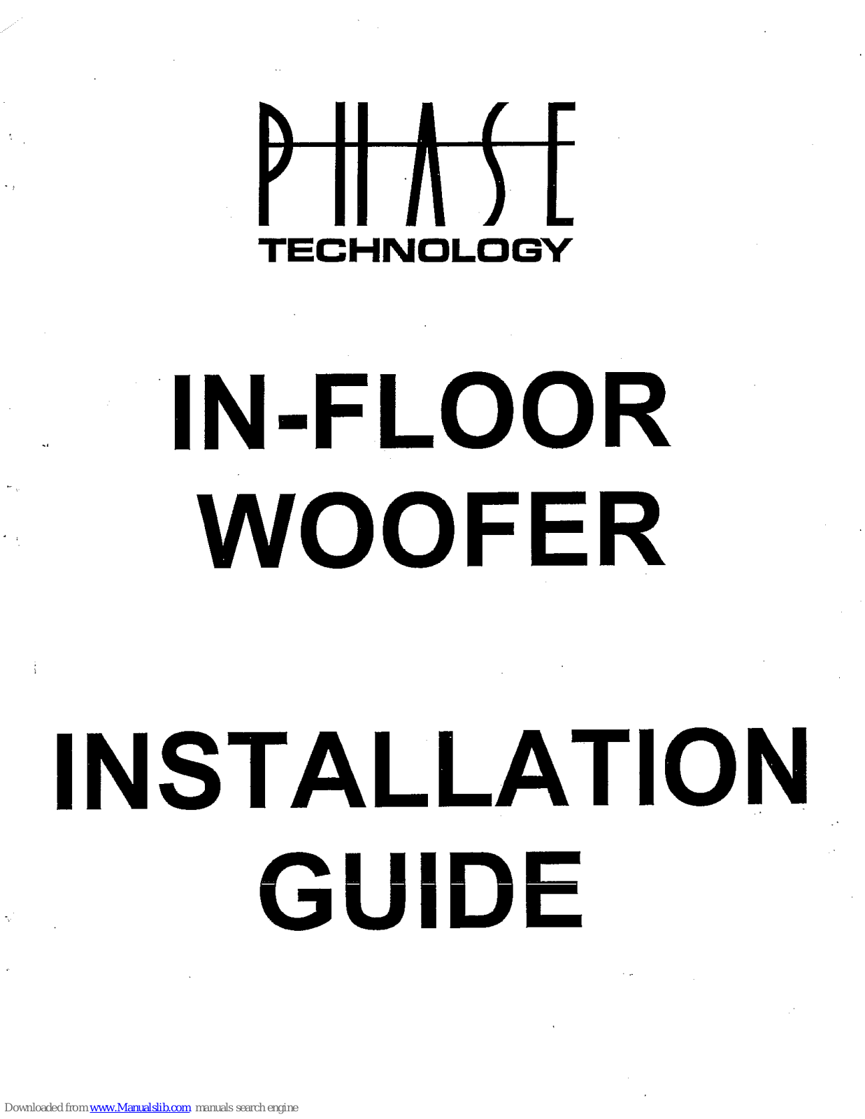 Phase Technology CI-MM7F Installation Manual