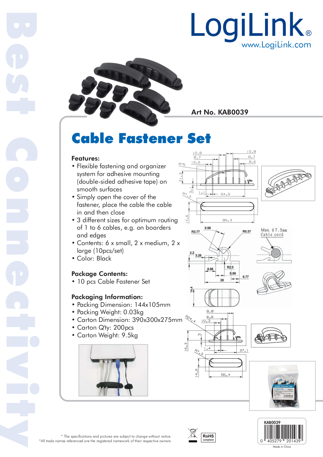 LOGILINK KAB0039 Datasheet - ManualMachine.com