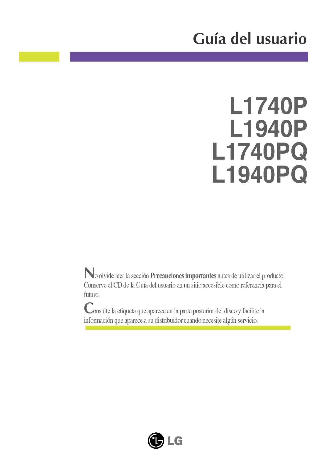 Lg L1940P User Manual