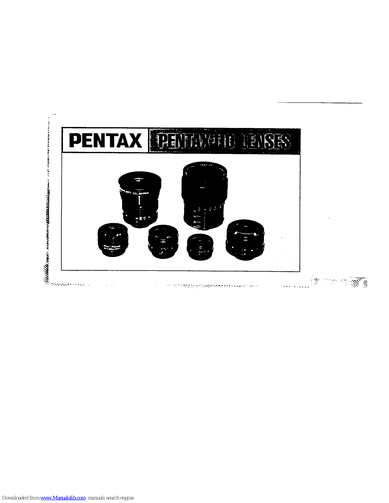 Pentax Auto 110 Lenses User Manual