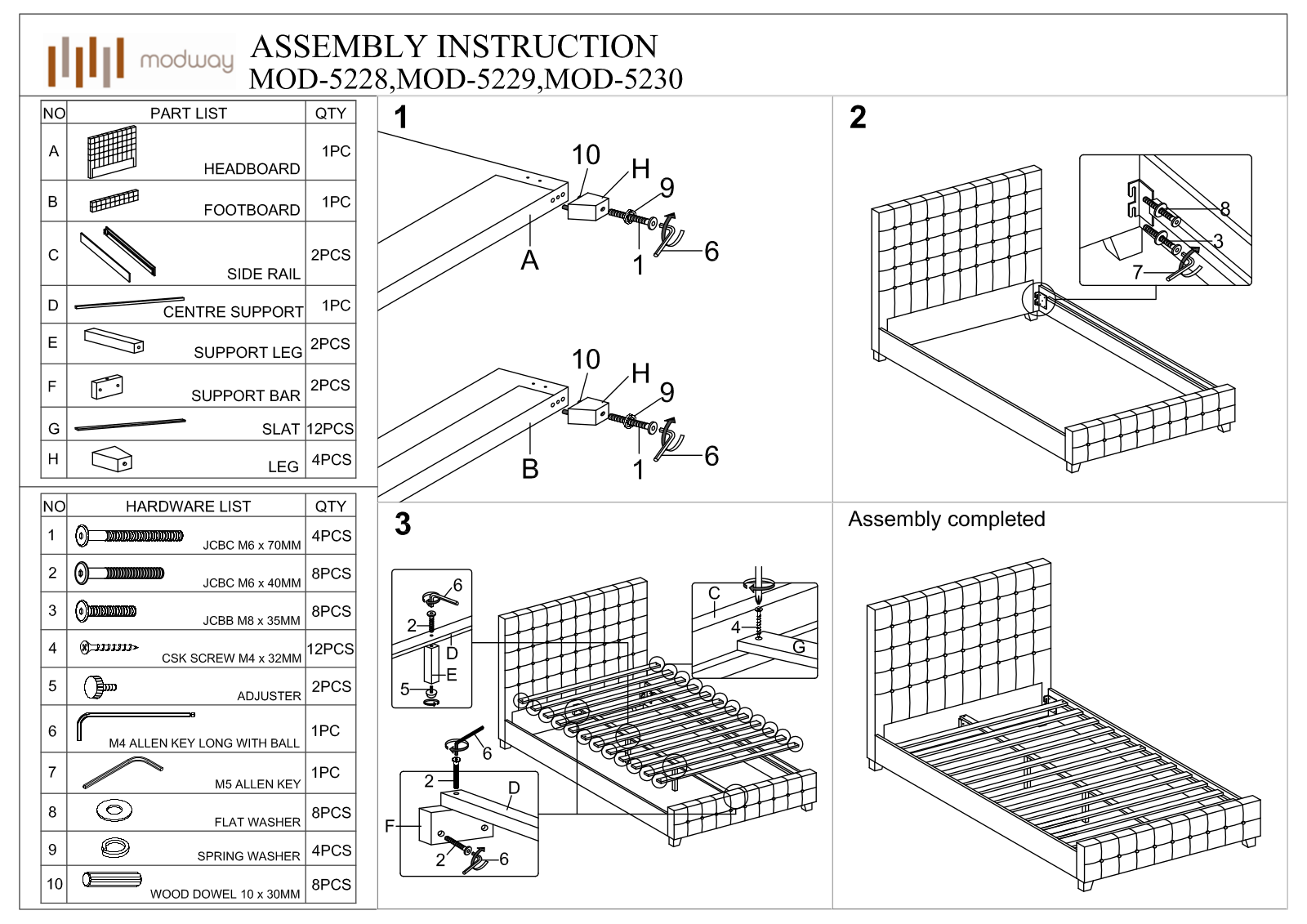 Modway FOW2501 Installation & Assembly - ManualMachine.com