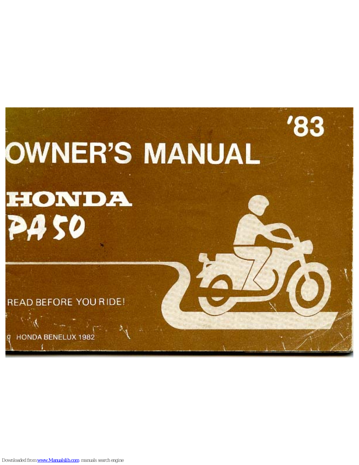 Honda PA50 Owner's Manual