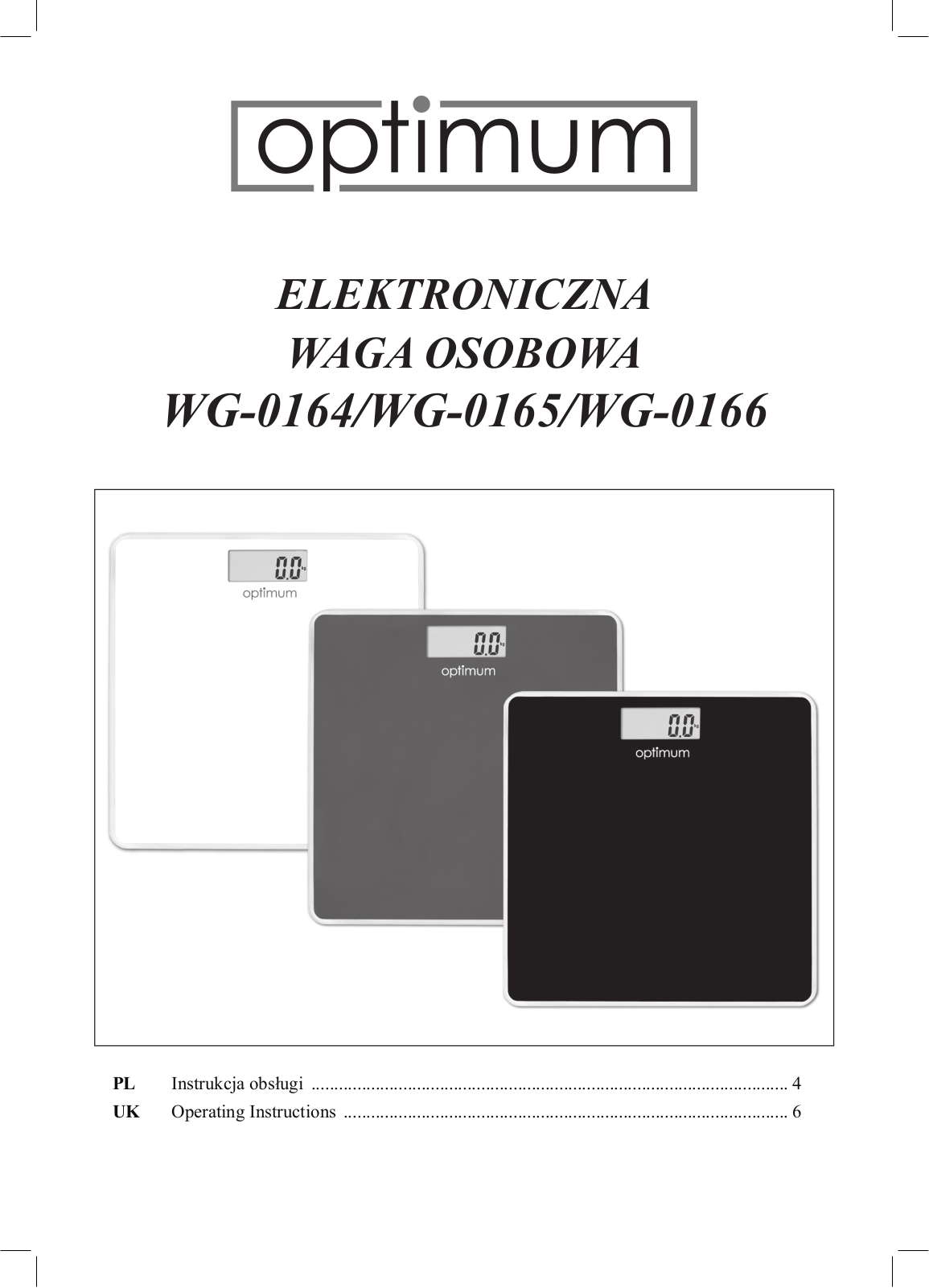 Optimum WG-0165, WG-0164, WG-0166 User guide - ManualMachine.com