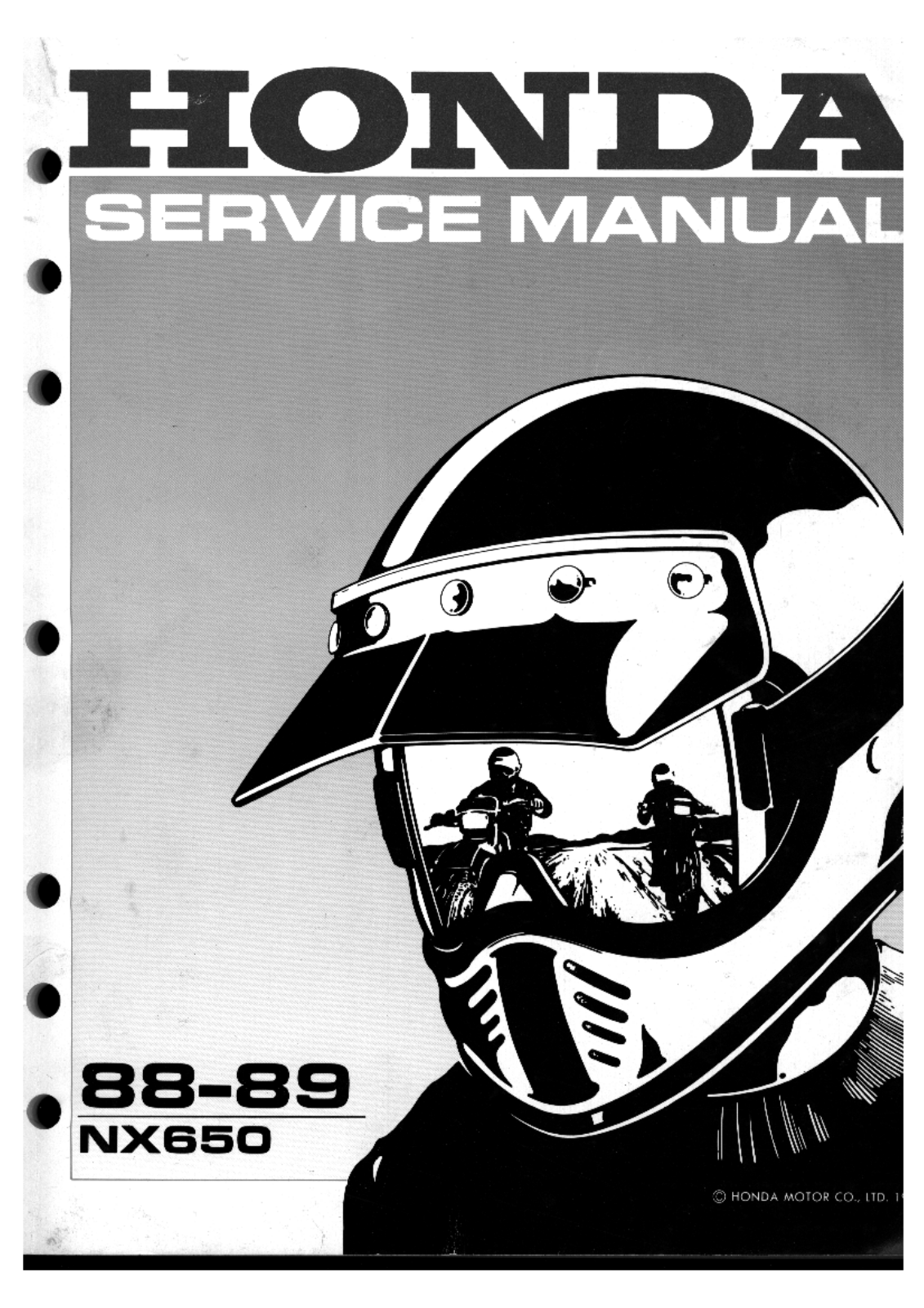 Honda NX650 1988, NX650 1989 User Manual