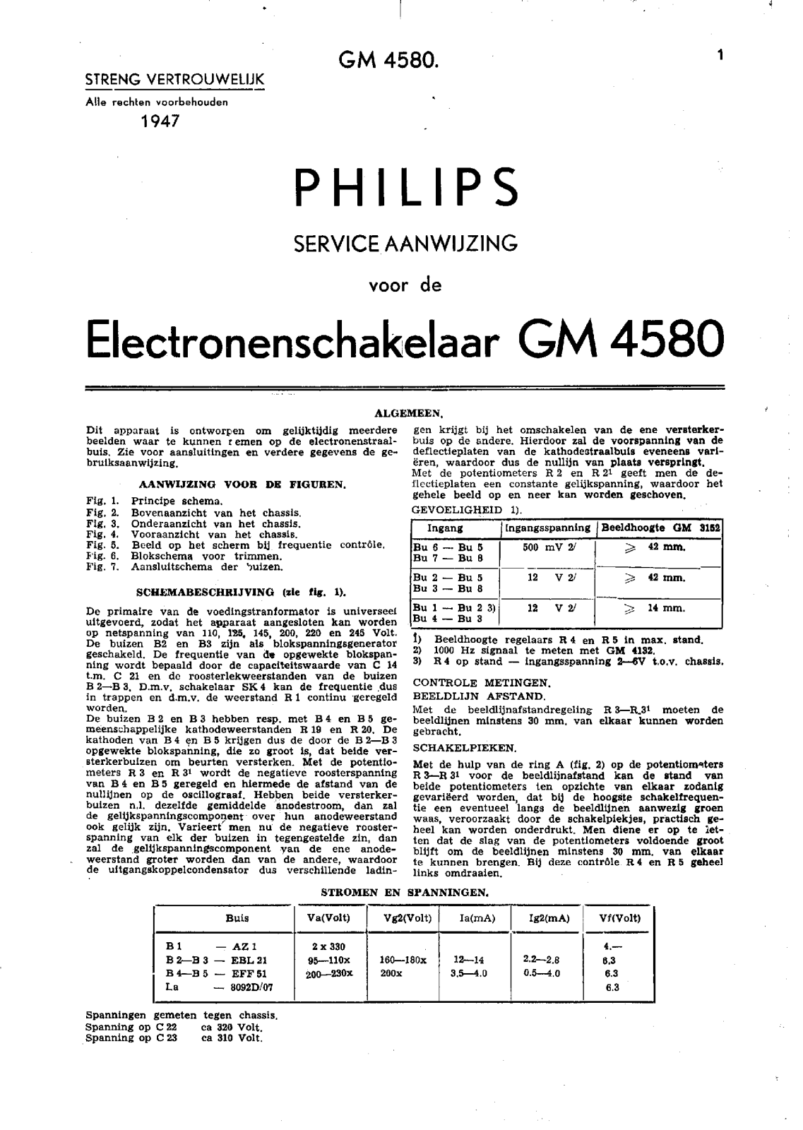 Philips gm4580 schematic