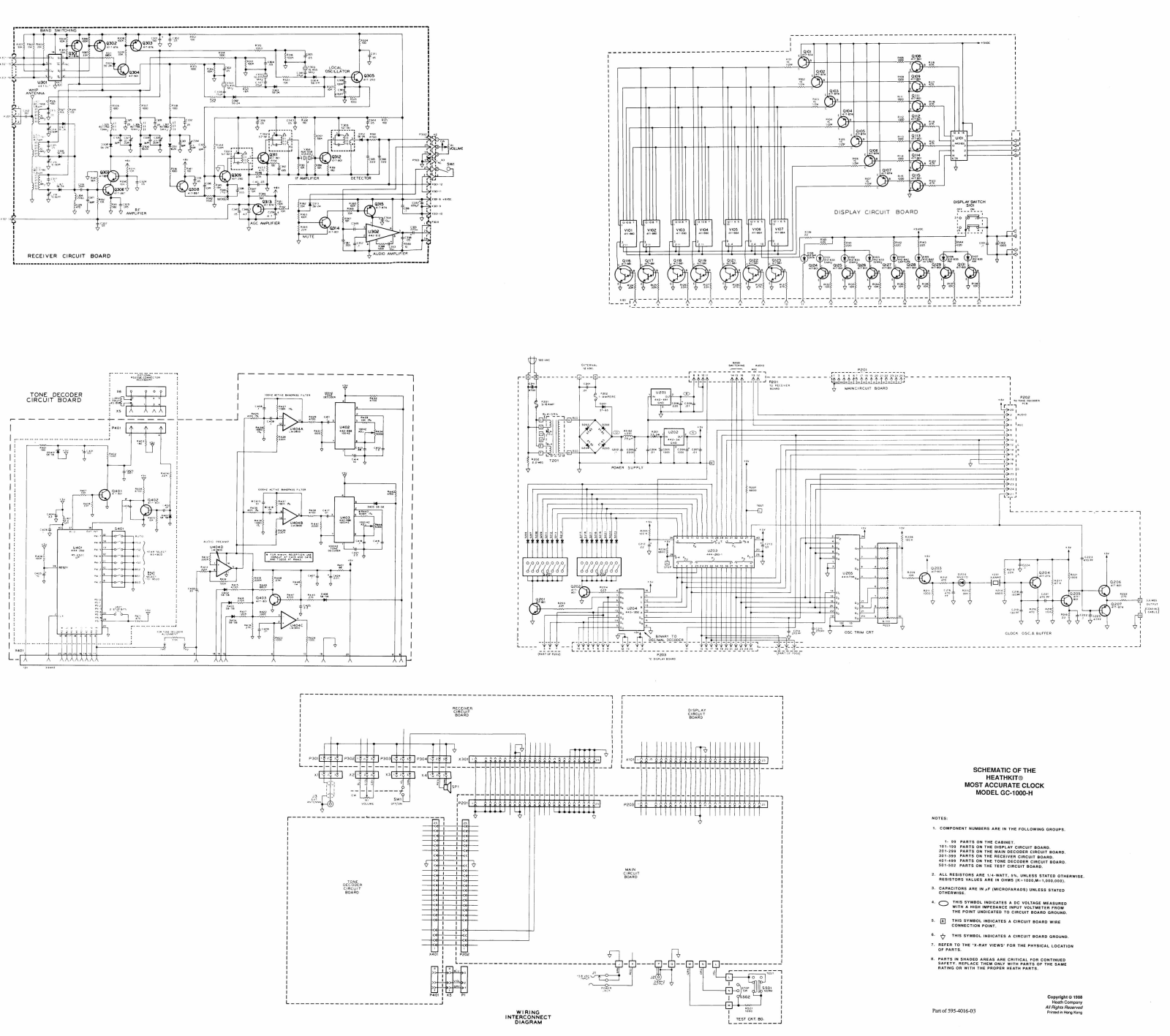 Heath Company GC-1000-H Schematic