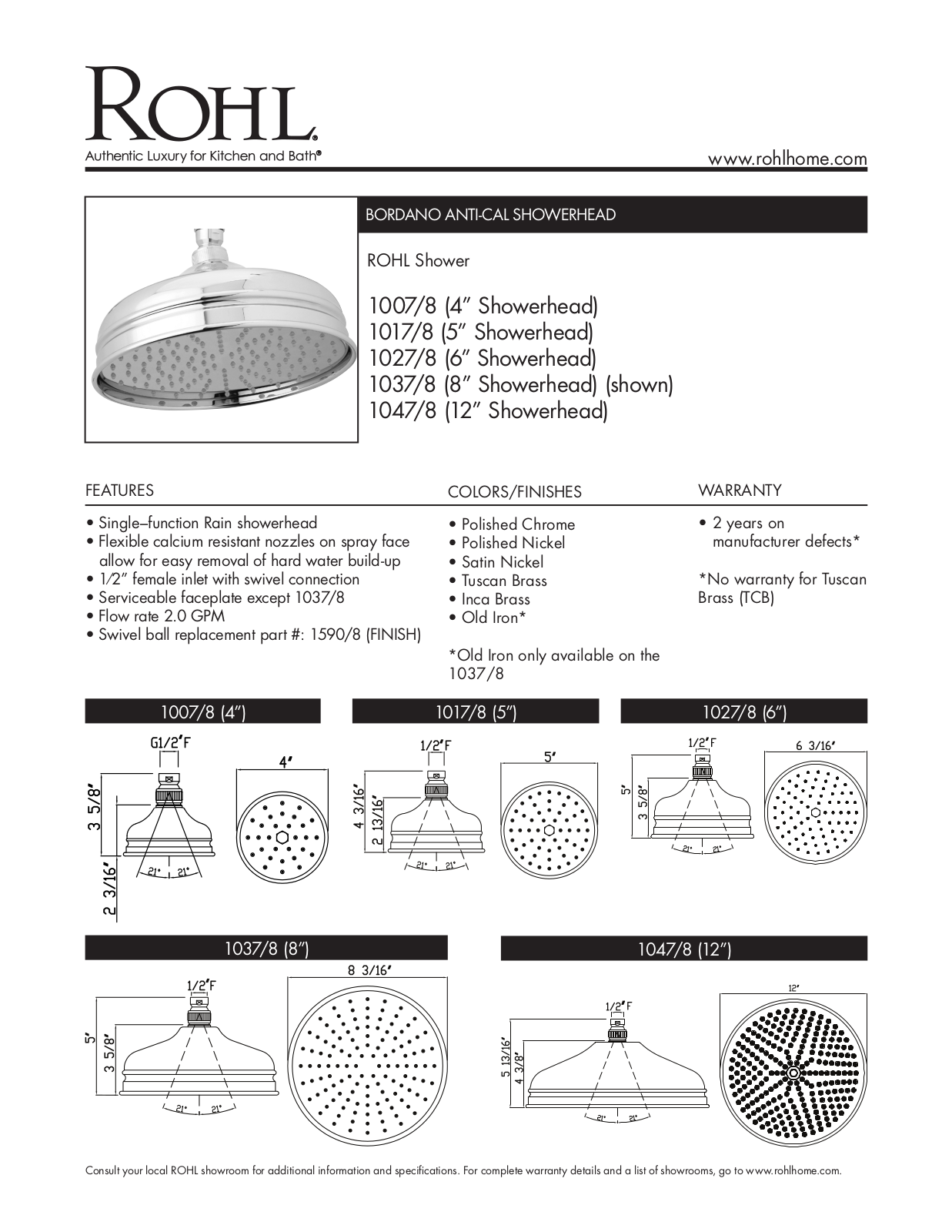 Rohl 10478TCB User Manual - ManualMachine.com