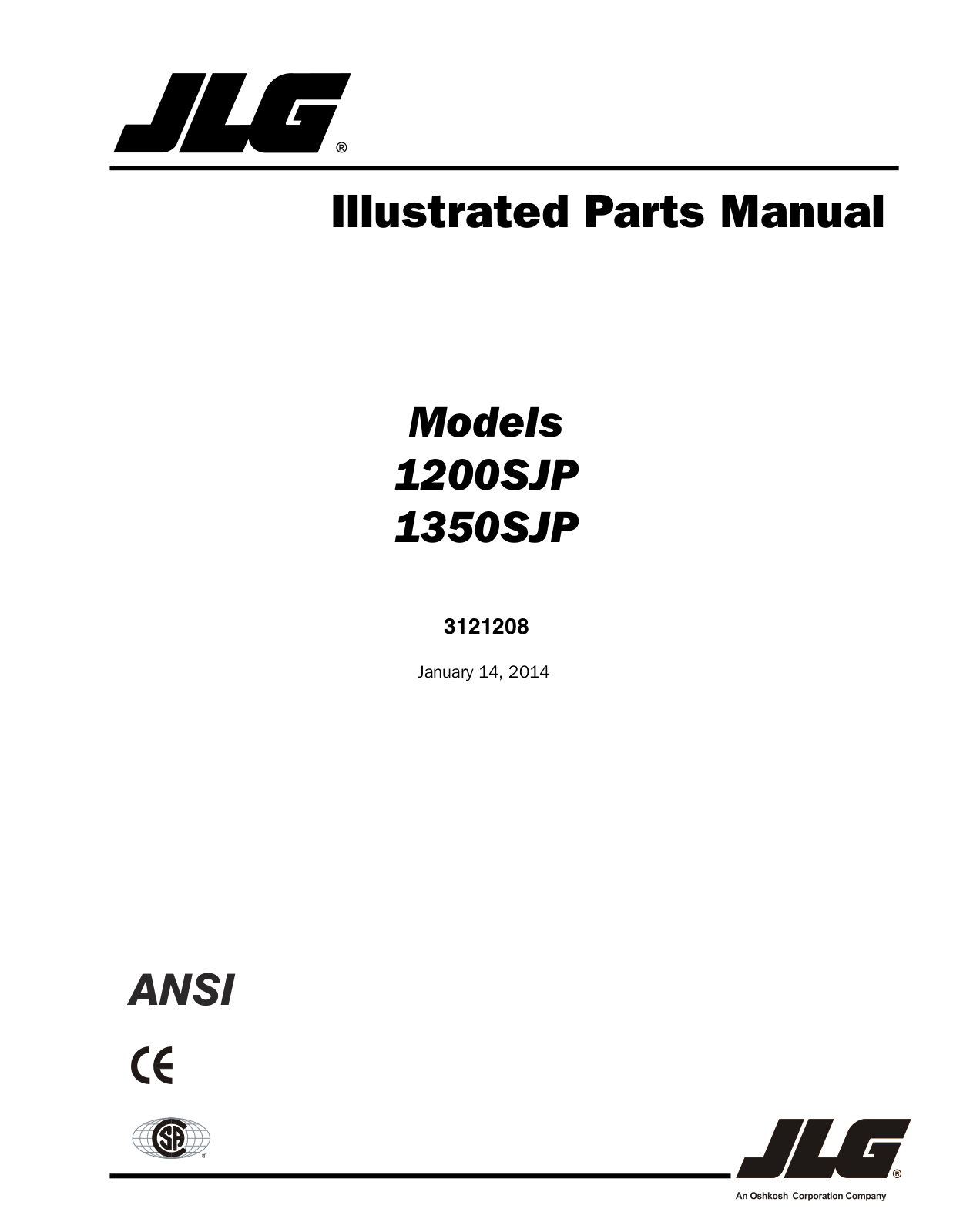 JLG 1350SJP Parts Manual