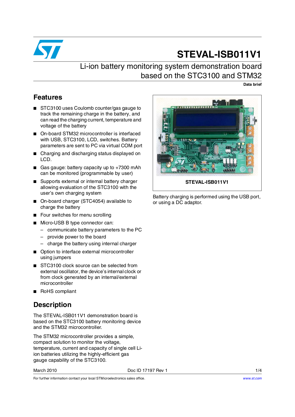 ST ISB011V1 User Manual