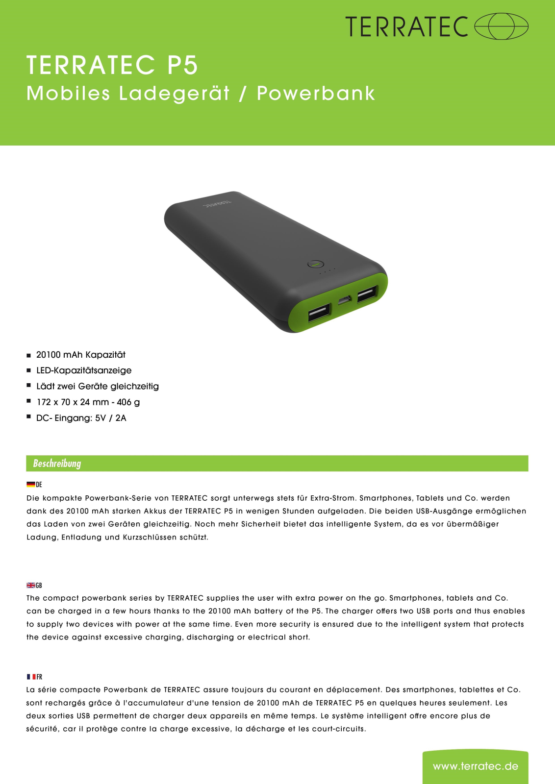 TerraTec Powerbank P5 User Manual