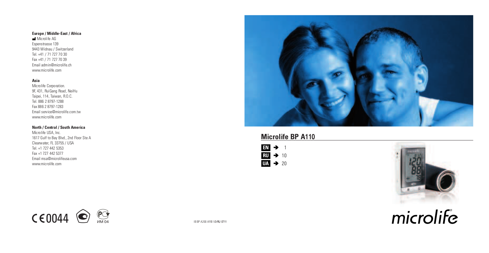 Microlife BP A110 User manual