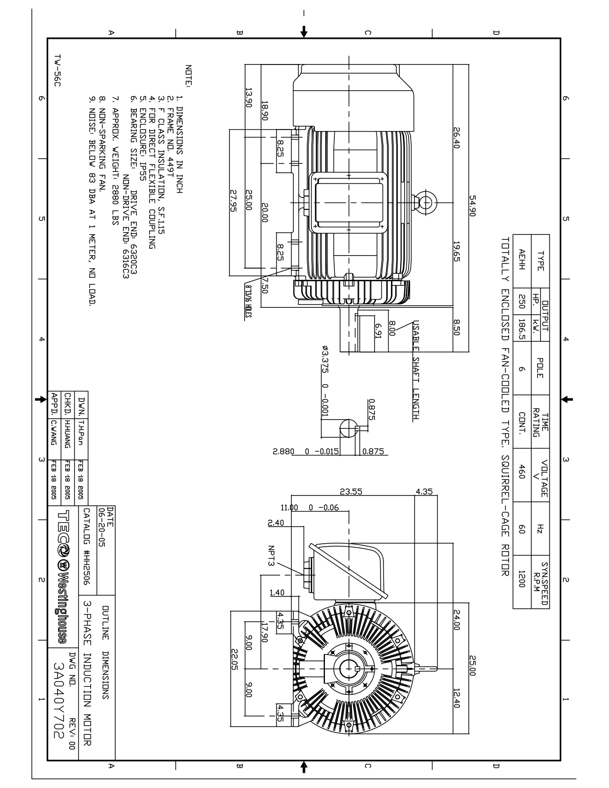 Teco HH2506 Reference Drawing