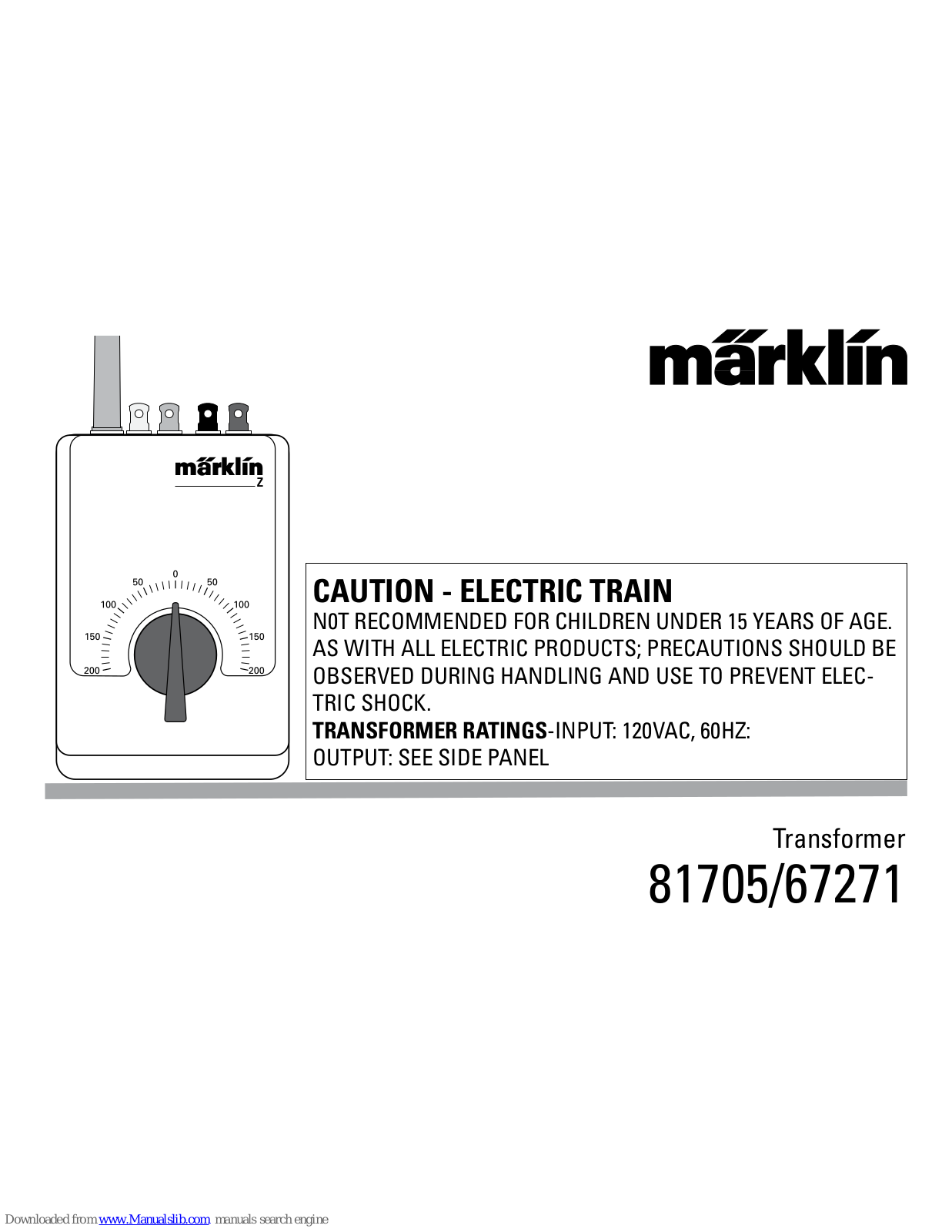 marklin 81705, 67271 User Manual - ManualMachine.com