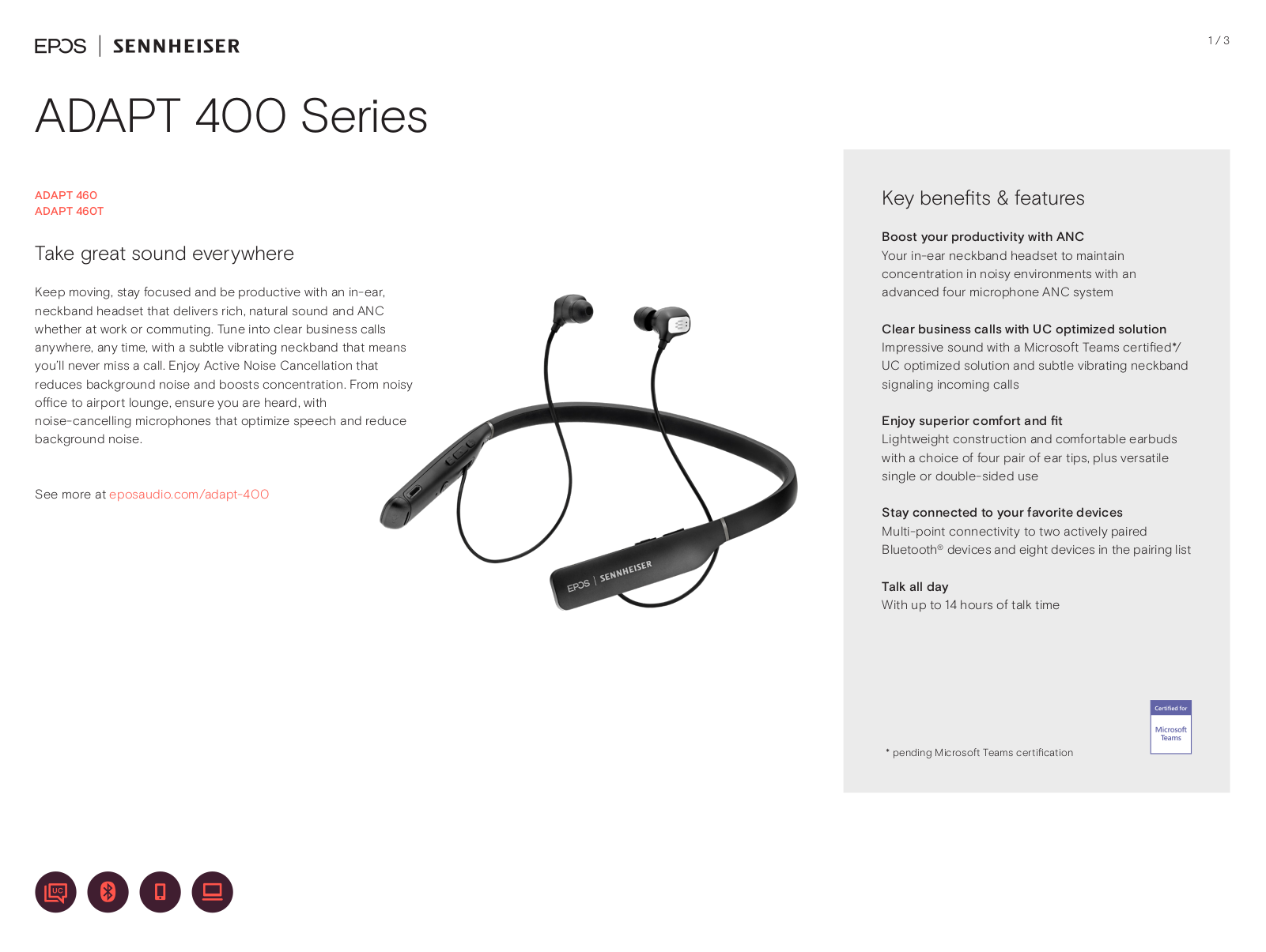 Sennheiser Adapt 400 User Manual