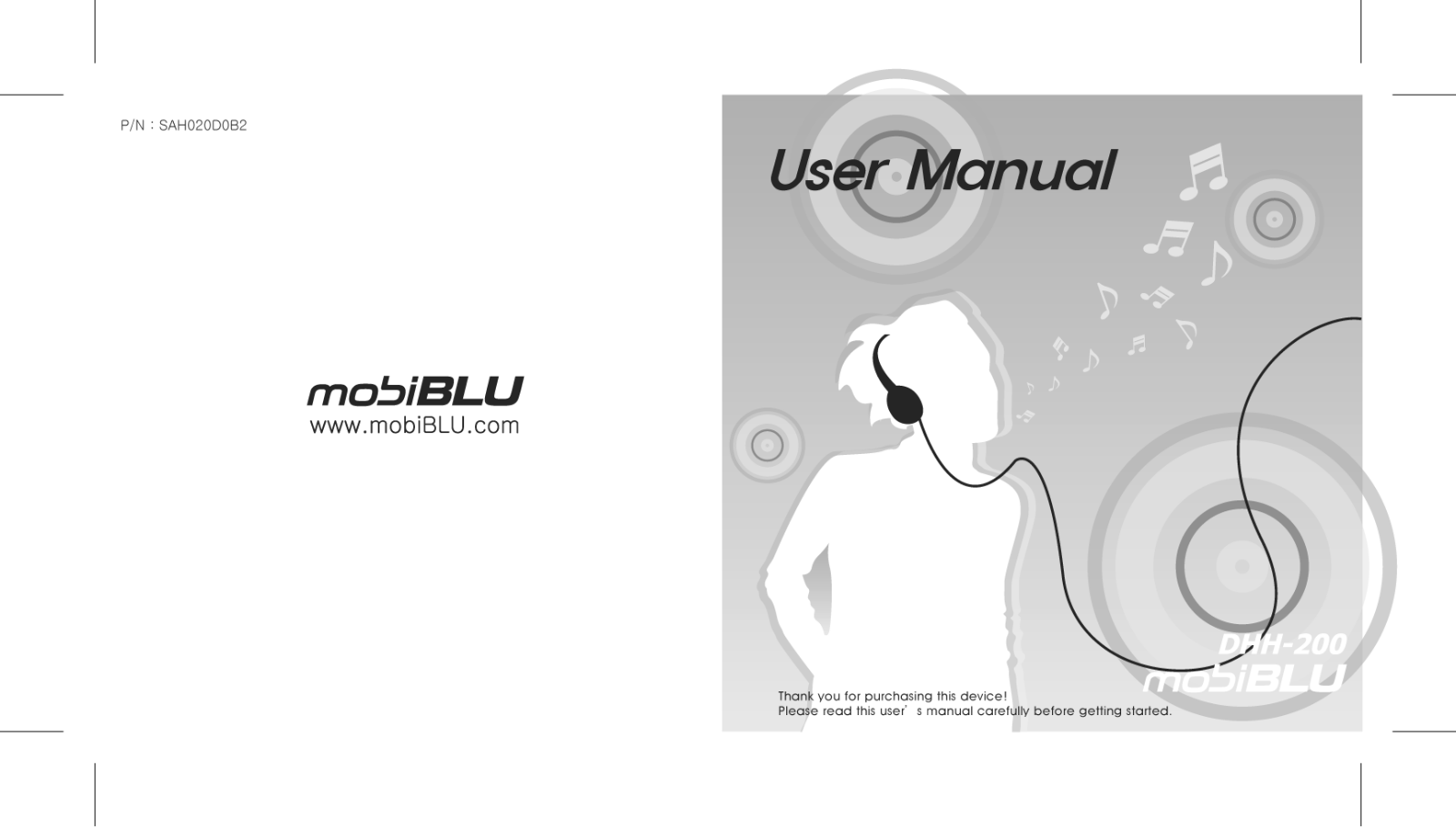 Mobiblu DHH-200 user Manual