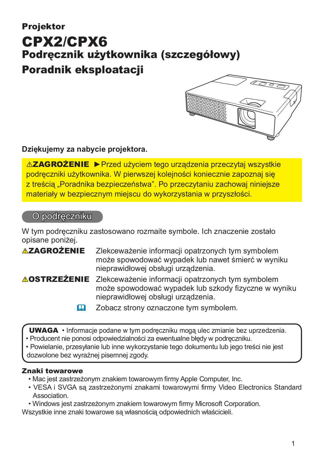 Hitachi CPX2WF User Manual